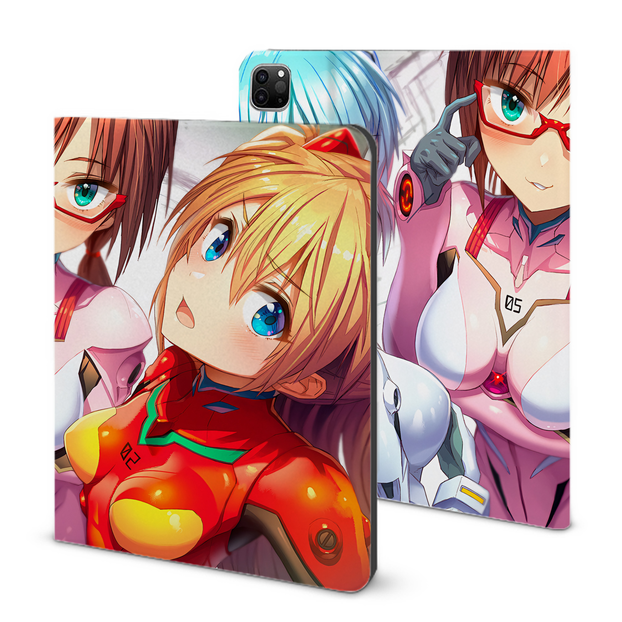 （画像用） EVA 新世紀エヴァンゲリオン IPad ケース ブック型 PUレザー TPU 耐衝撃 軽量 薄型 ペン収納なし 全面保護 IPad 各モデル対応